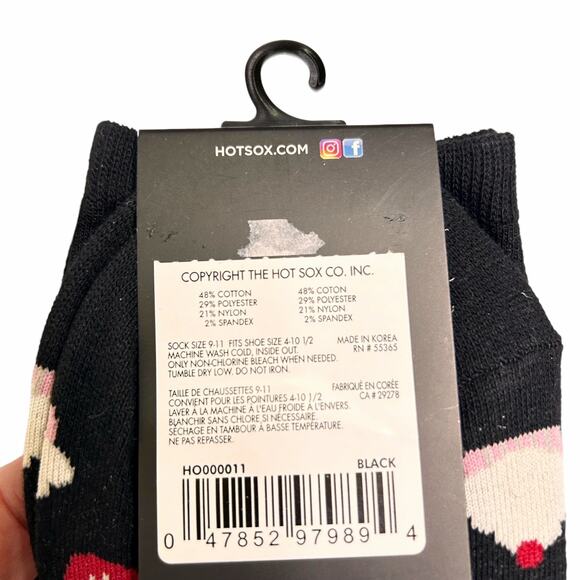 Hot Sox 2 Pair Womens Cupcake and Wine Socks Black Multi Size 9-11 NWT - Picture 3 of 4